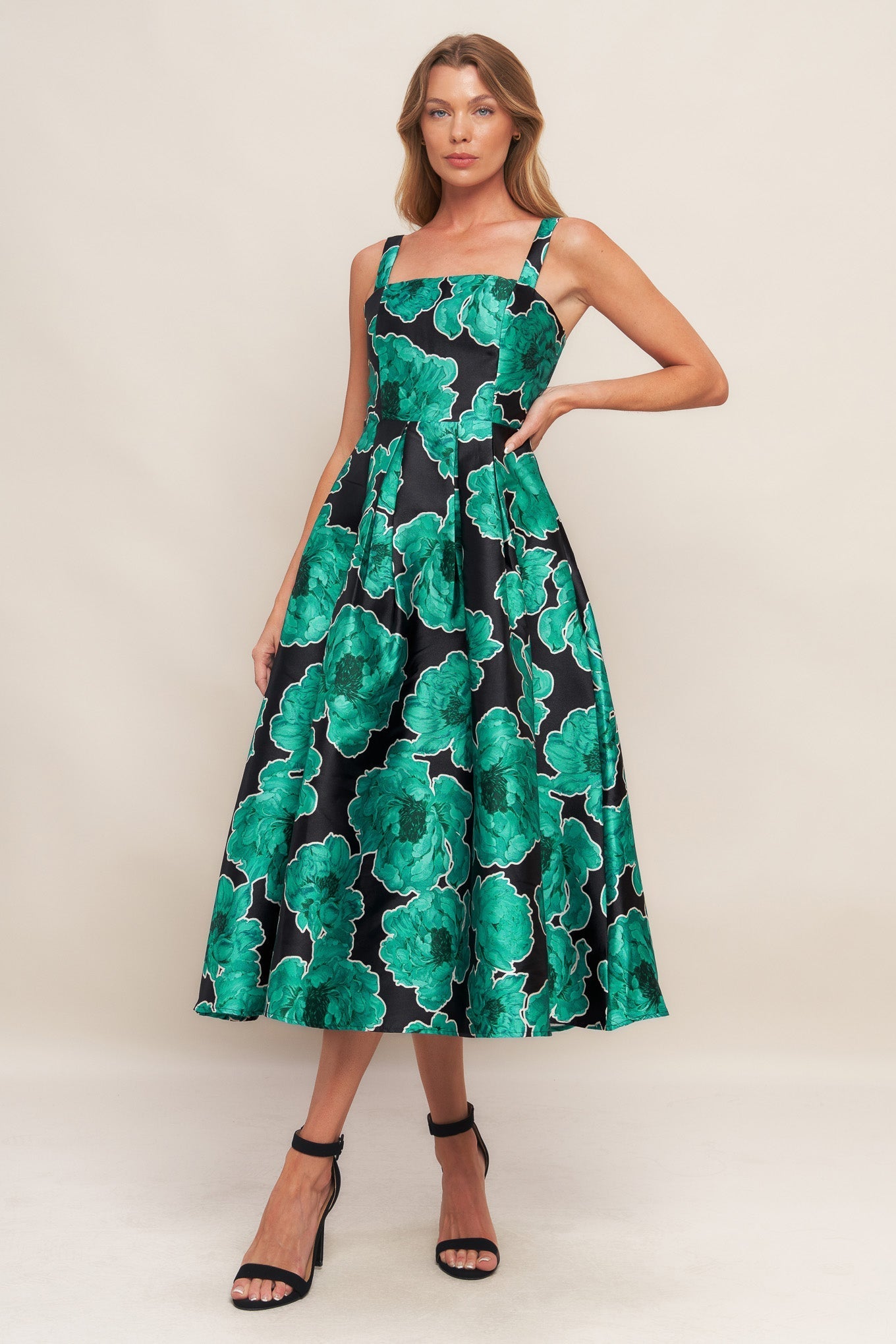 ROYAL BAROQUE WOVEN MIDI DRESS Flying Tomato